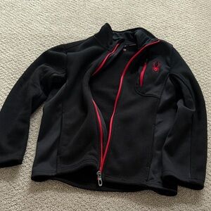 Spyder Black Jacket with Red Accents